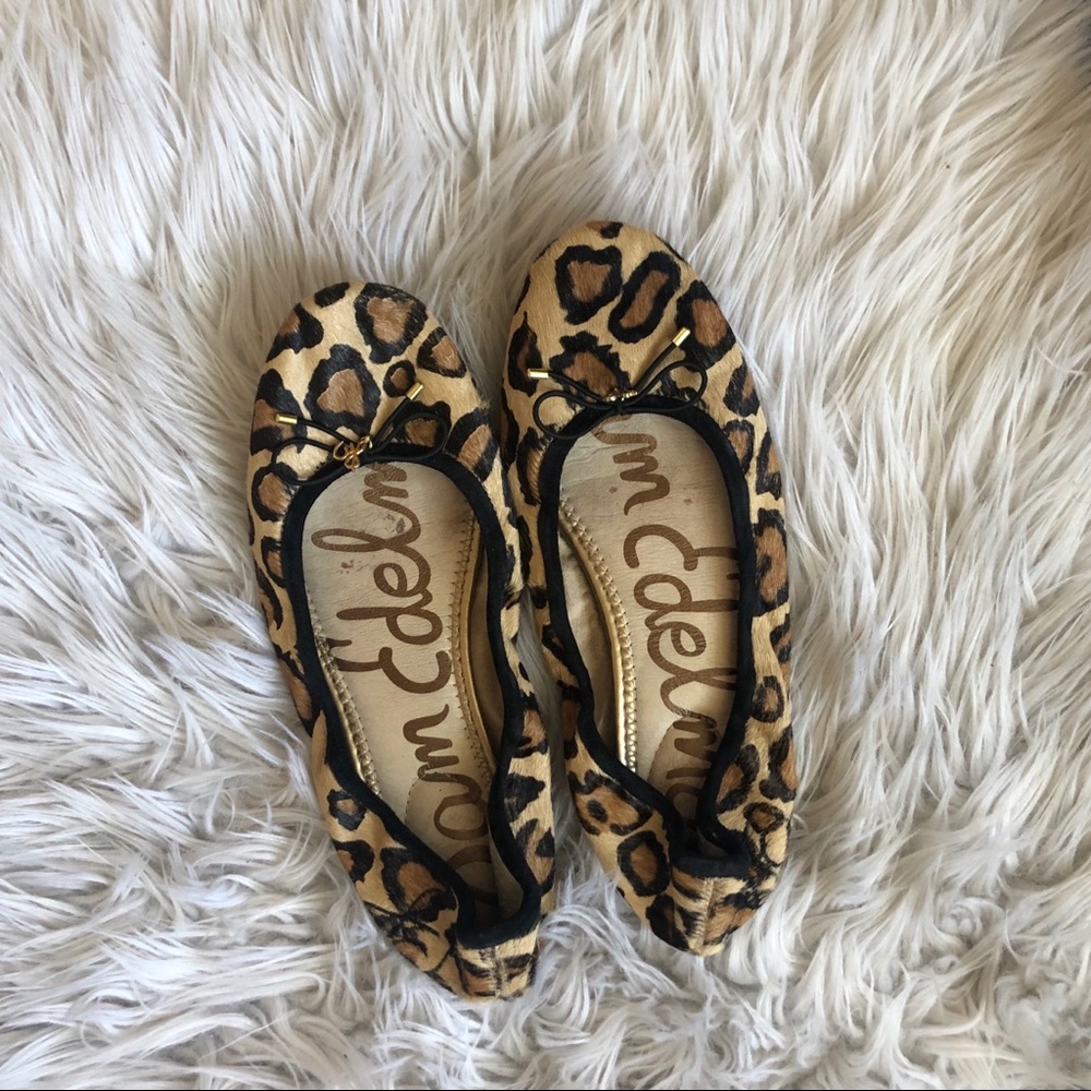 Sam Edelman Leopard Calf Hair flats